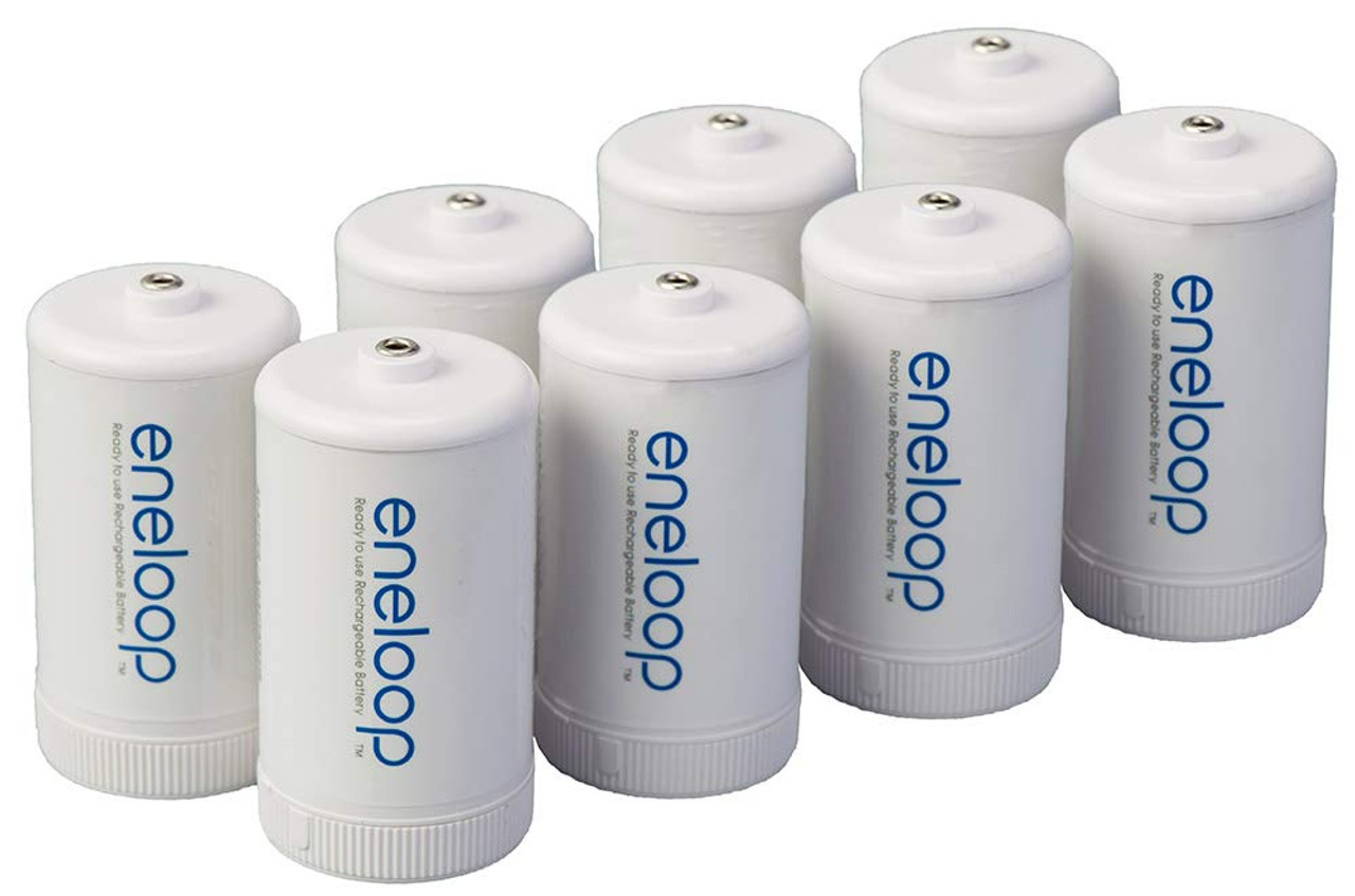 Panasonic Eneloop C Size Battery Adapters for Use With Eneloop AA  (BQ-BS2E4SA)