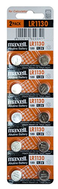 Maxell LR1130 Alkaline Battery 1.5V, 10 Pack