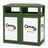 Outdoor Trash Can/Recycle Bin, Advertising Frames on Panels, 72 Gallon - HS245OW-ADVERT
