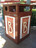 Outdoor Trash/Recycle Bin, Square, Solid Body with Advertising Frames, 64 Gallon - HS64-ADVERT
