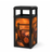 Outdoor Advertising Trash Can, Square, No Side Panels, 40 Gallon - AC40OW-ADVERT