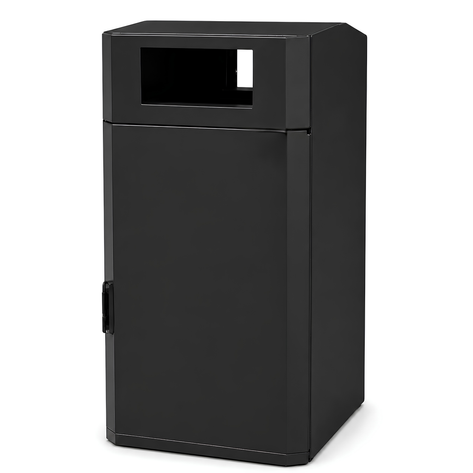 Outdoor Trash or Recycle Cart Garage, Solid Body or with Panels, Holds One 32-35 Gallon Poly Cart - CG35