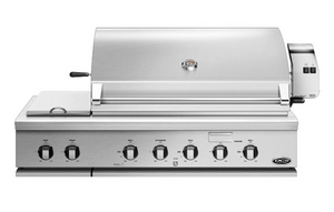 DCS 48" Stainless Steel Built-In Liquid Propane Gas Grill With Rotisserie And Side Burners DCS 48" Stainless Steel Built-In Liquid Propane Gas Grill With Rotisserie And Side Burners