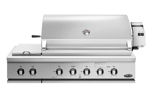 DCS 48" Stainless Steel Traditional Built-In Natural Gas Grill With Rotisserie And Side Burners