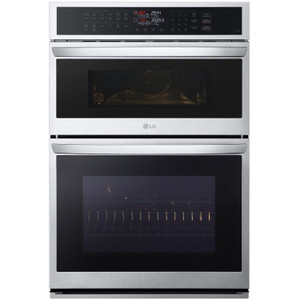 LG 6.4 Cu. Ft. PrintProof Stainless Steel Smart Combination Wall Oven LG 6.4 Cu. Ft. PrintProof Stainless Steel Smart Combination Wall Oven