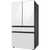 Samsung 23 Cu. Ft. Bespoke Counter Depth 4-Door French Door Refrigerator With Beverage Center 36-Inch Wide in White Glass