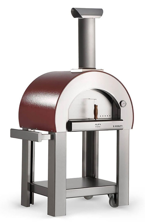 Alfa 5 Minuti Copper Top Wood Fired Pizza Oven w/ Base