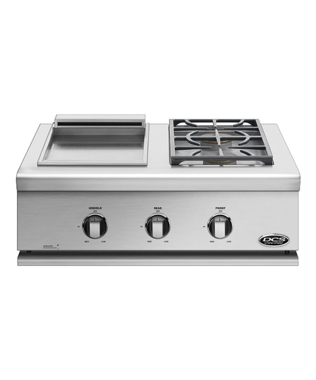 DCS 30" Liberty Stainless Steel Double Sideburner And Griddle - BFGC30BGDN