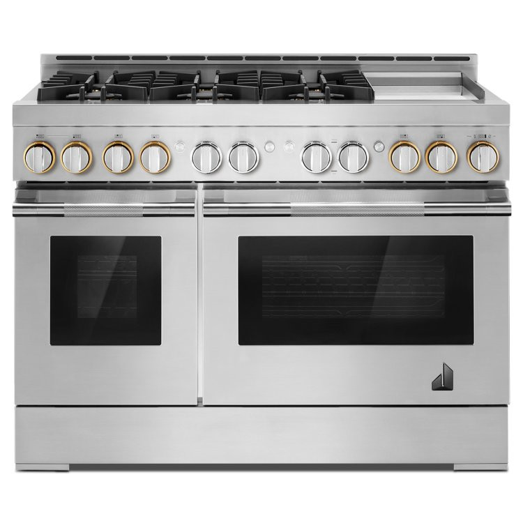 JennAir RISE 48 In. Stainless Steel Gas Professional-Style Range With Chrome-Infused Griddle