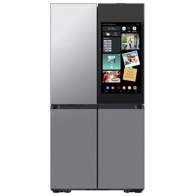Samsung 29 Cu. Ft. Bespoke 4-Door Flex Refrigerator with AI Family Hub+ and AI Vision Inside 36-Inch Wide in Fingerprint Resistant Stainless Steel