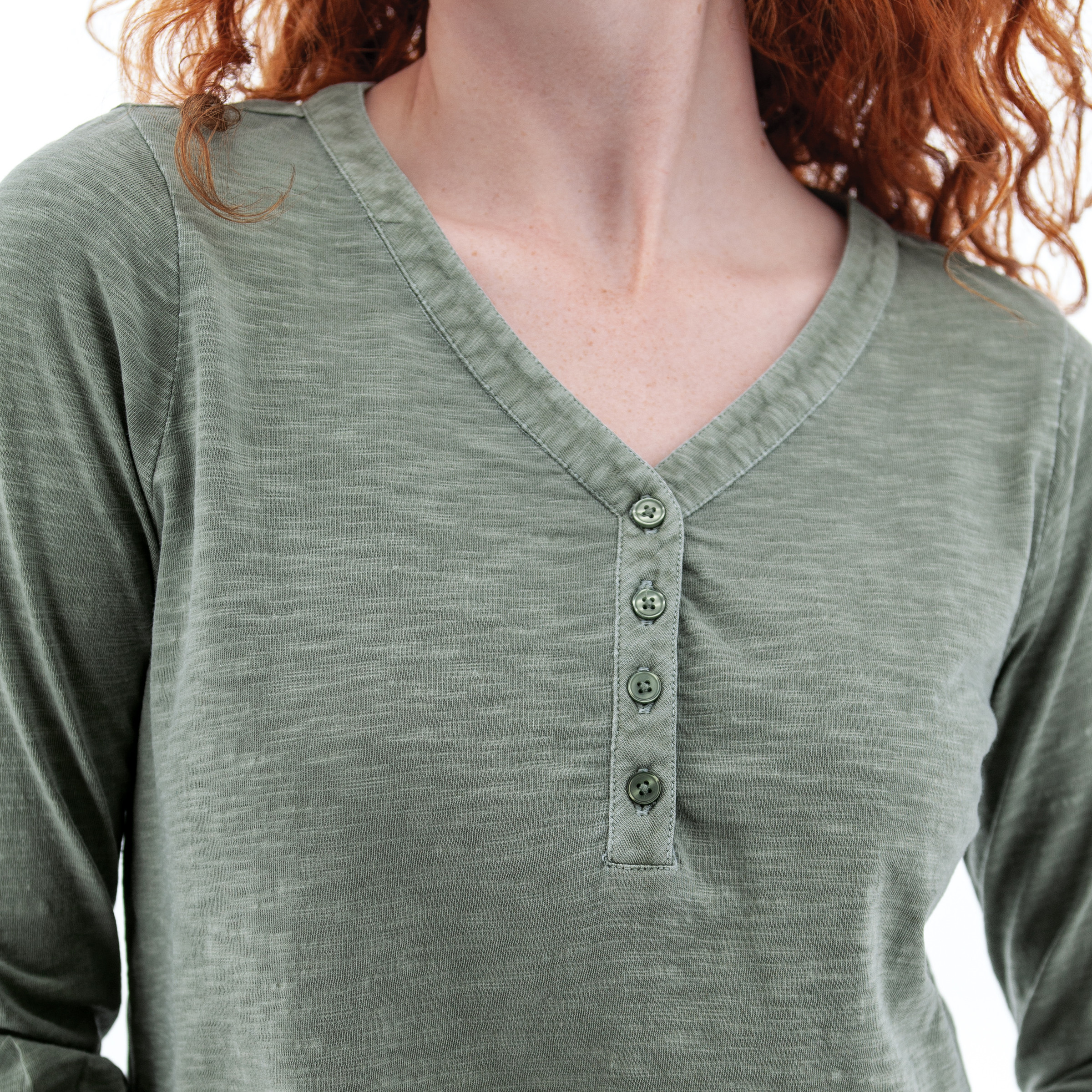 Cestyle Women's V-Neck Stripe Blouse - Flowy Henley Shirt, Casual Work Top, Loose Fit, Rapid Dry Fabric