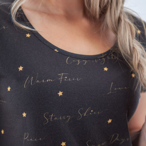 Winter Night Sleep Shirt detail