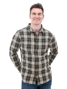Tall Miles Organic Flannel Shirt studio alt 1