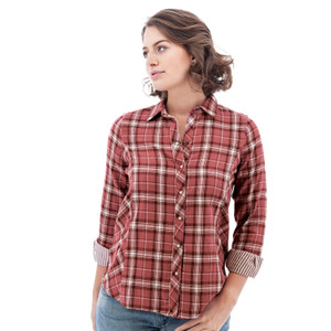 Gracie Organic Snap Plaid Shirt studio