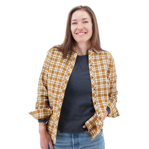 Gracie Organic Snap Plaid Shirt studio alt1