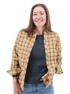 Gracie Organic Snap Plaid Shirt studio alt1