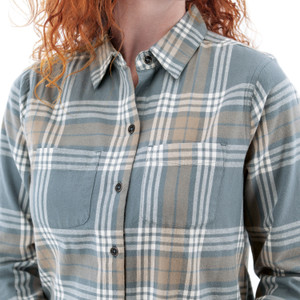 Salina Organic Plaid Shirt studio alt 2 smoke blue