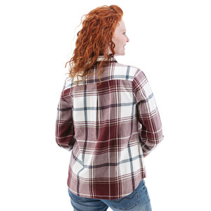 Salina Organic Plaid Shirt studio back mahogany
