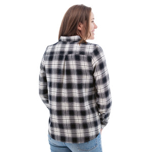 Salina Organic Plaid Shirt studio back black
