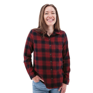 Salina Organic Plaid Shirt studio sun-dried tomato