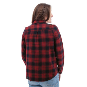 Salina Organic Plaid Shirt studio back sun-dried tomato