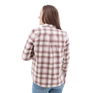 Salina Organic Plaid Shirt studio back rose