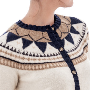 Alani Fair Isle Cardigan studio detail Alani Fair Isle Cardigan studio detail