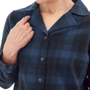 Plaid Organic Flannel Night Shirt studio alt 2 Plaid Organic Flannel Night Shirt studio alt 2