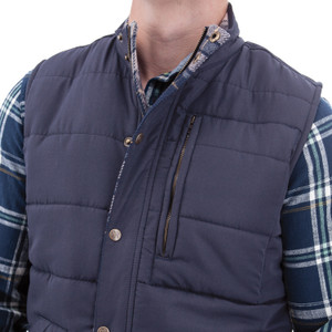 Jameson Recycled Quilted Vest studio detail
