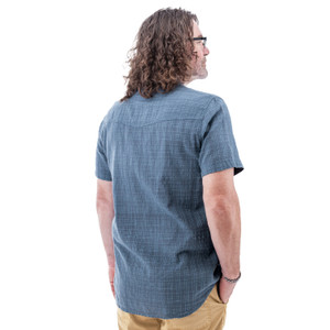 Liam Organic Cotton Snap Button Shirt studio back