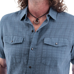 Liam Organic Cotton Snap Button Shirt studio alt 2