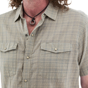 Liam Organic Cotton Snap Button Shirt studio alt 2