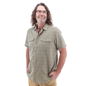 Liam Organic Cotton Snap Button Shirt studio alt 1