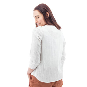 Anna Smocked Sleeve Blouse studio back