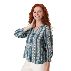 Anna Smocked Sleeve Blouse alt1