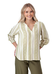 Anna Smocked Sleeve Blouse alt1