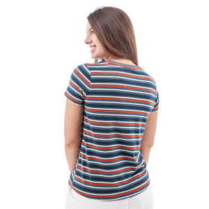 Basis Organic Striped Tee studio back