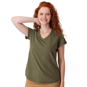 Layla Organic Cotton V-Neck Tee alt1