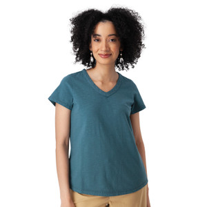 Layla Organic Cotton V-Neck Tee studio