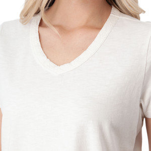 Layla Organic Cotton V-Neck Tee alt2