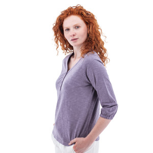 Este Organic Cotton V-Neck Henley studio alt1