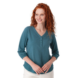 Este 3/4 Sleeve Organic Cotton Henley studio