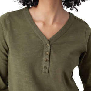 Este 3/4 Sleeve Organic Cotton Henley alt2