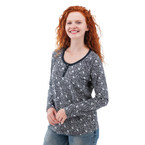 Skyla Organic Floral Henley studio