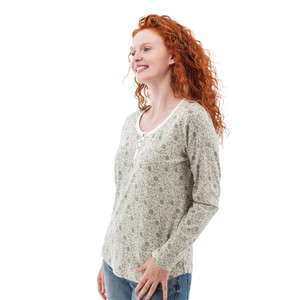 Skyla Organic Floral Henley studio
