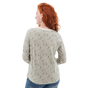 Skyla Organic Floral Henley studio back