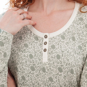 Skyla Organic Floral Henley studio alt 2