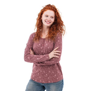 Skyla Organic Floral Henley studio