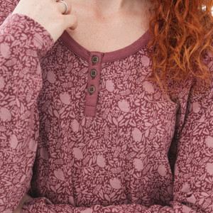 Skyla Organic Floral Henley studio alt 2