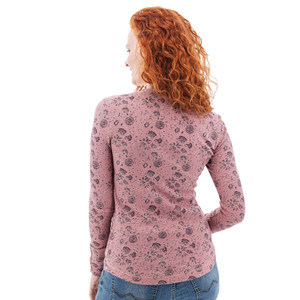 Tia Waffle Knit Floral Top studio back